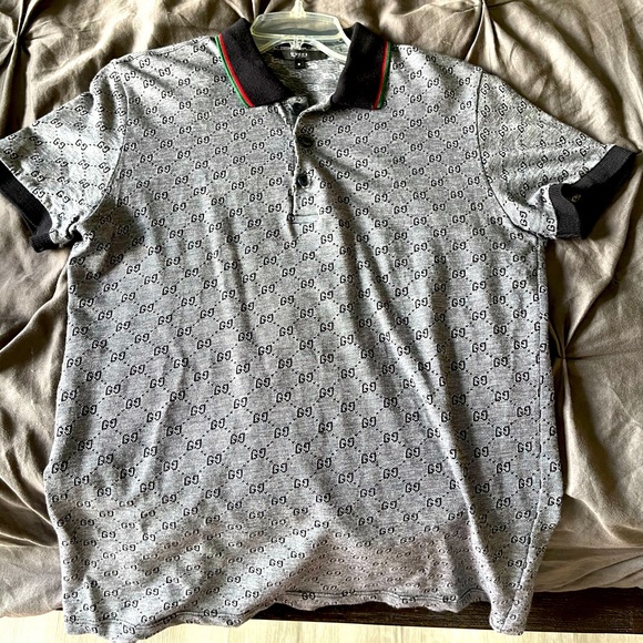 Gucci Polo shirt with monogram, Men's Clothing